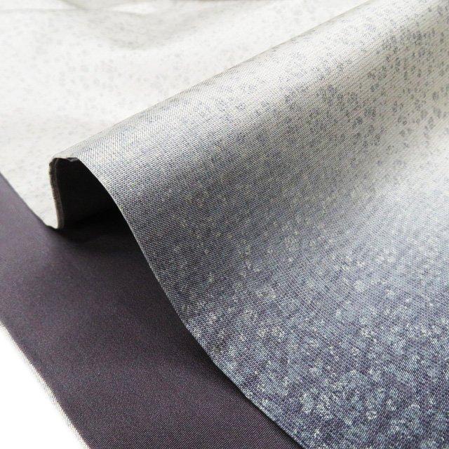 大島紬 着物 中古 正絹 袷 セミフォーマル 暈し 灰白色 多色 身丈156.5  