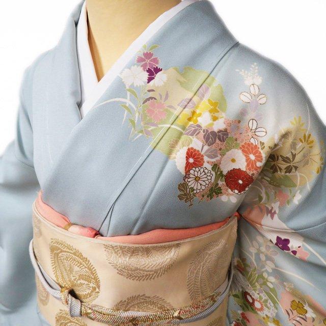 訪問着 着物 中古 正絹 袷 フォーマル 身丈164cm L A1063-6