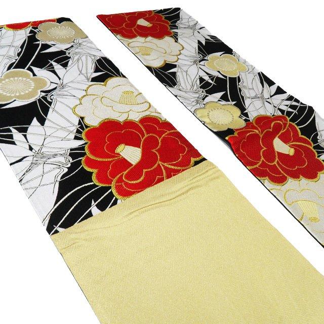 袋帯 振袖用 中古 リサイクル 正絹 フォーマル 仕立て上がり 六通 花  