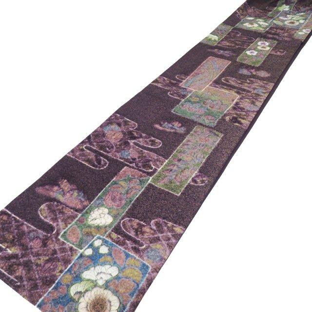 美品単衣に変り織りの袋帯ますいわ屋