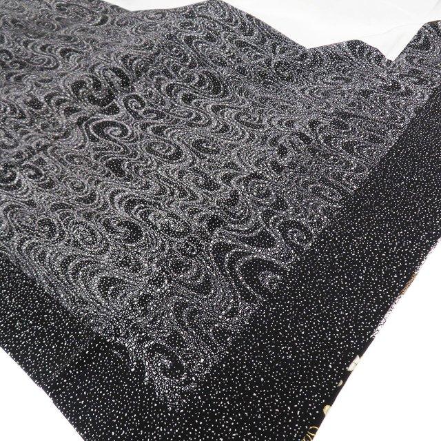 訪問着 着物 中古 正絹 袷 フォーマル 川村久太郎 落款 刺繍 木の枝と 