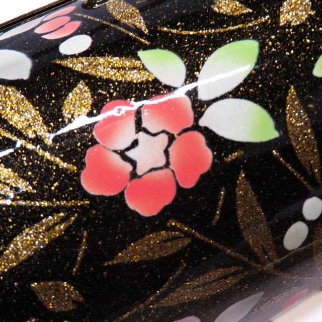 バッグ 草履 ２点セット 和装小物 新品 箱付き 24ｃｍ Lサイズ 花模様 黒色 金色 きもの北條 A1071-5 バッグ 草履 2点セット 和装小物 新品 箱付き 24cm Lサイズ 花模様