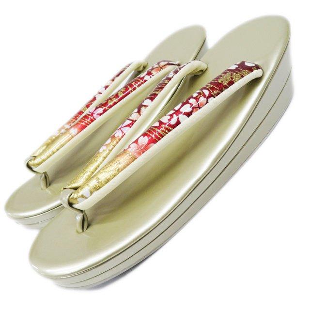 バッグ 草履 2点セット 和装小物 新品 箱付き 24.5cm Lサイズ 桜