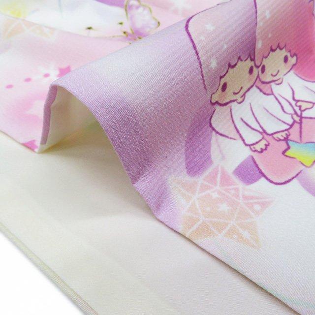 振袖 着物 中古 ポリ サンリオ キキララ Little twin stars パステル