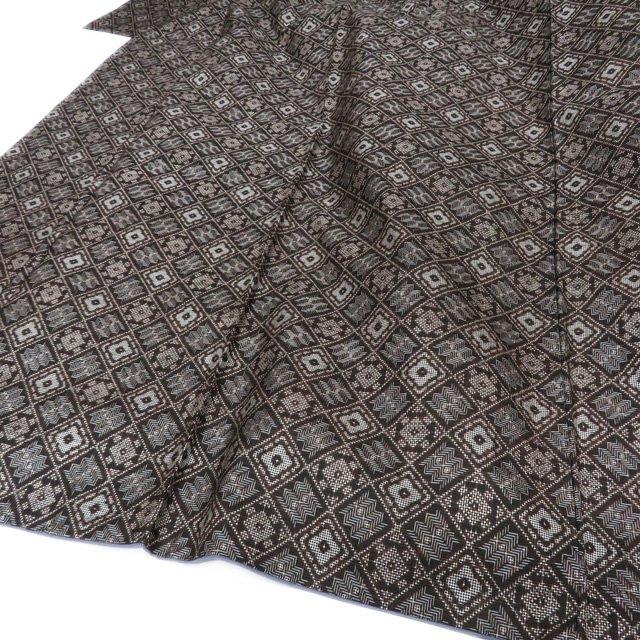 本場 大島紬 着物 中古 正絹 袷 カジュアル ラベル付き やまと扱い  