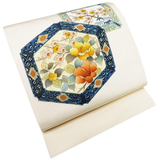 名古屋帯 なごや帯 中古 リサイクル 正絹 紬地 カジュアル 仕立て  