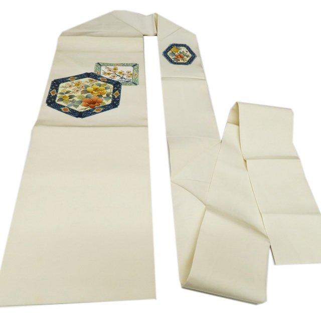 名古屋帯 なごや帯 中古 リサイクル 正絹 カジュアル 仕立て上がり  