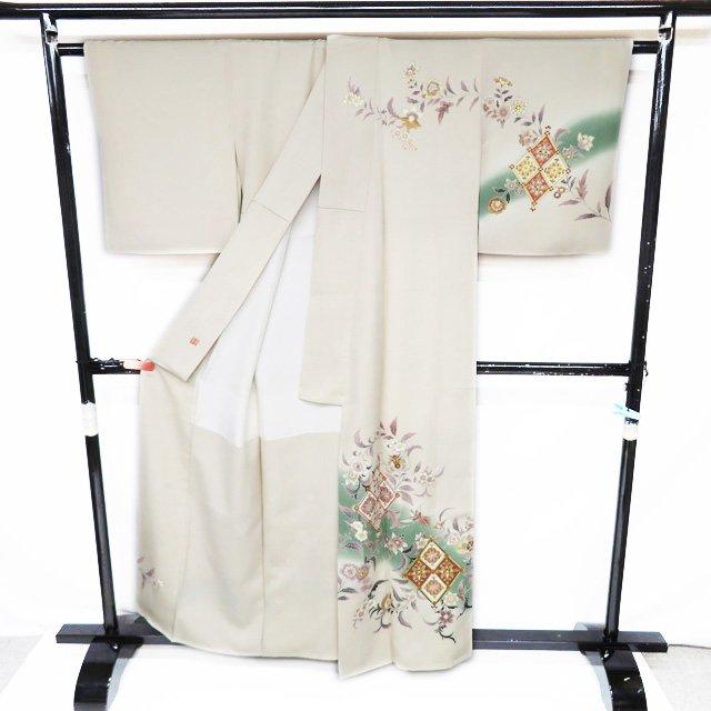 特選 訪問着 着物 中古 正絹 袷 本加工 フォーマル 紋付き 千切屋 刺繍  