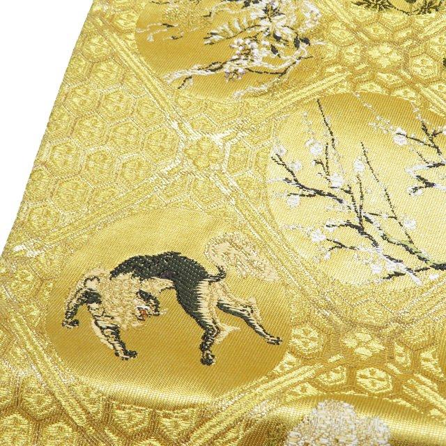 袋帯 中古 リサイクル 正絹 フォーマル 仕立て上がり 六通 本金箔つづれ 琳派瑞祥錦 箔糸 黒色 多色 金 きもの北條 A1226-20 袋帯 中古 リサイクル 正絹 フォーマル 仕立て上がり 六通 本金箔