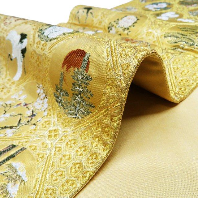 袋帯 中古 リサイクル 正絹 フォーマル 仕立て上がり 六通 本金箔 傘松閣名画集 格天井文 花鳥 箔糸 多色 金 きもの北條 A1096-10 袋帯 中古 リサイクル 正絹 フォーマル 仕立て上がり 六通 本金箔 傘松