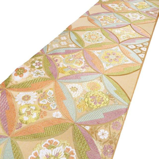 袋帯 目まぐるし 中古 リサイクル 正絹 フォーマル 仕立て上がり 六通  