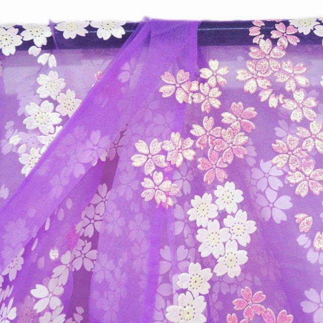 打掛 着物 ポリエステル オーガンジー 桜模様 ラメ 花嫁衣装 婚礼 和装  