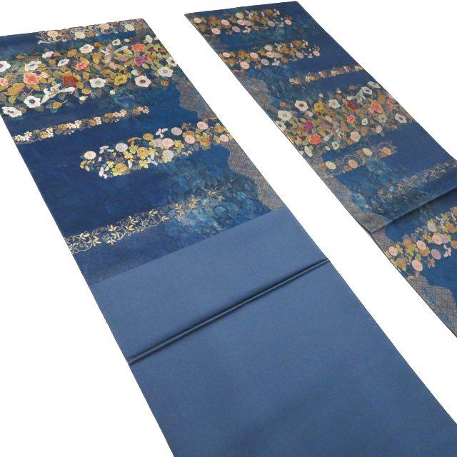 袋帯 未使用 正絹 フォーマル 仕立て上がり 六通 研ぎ出し箔 花椿蒔絵  