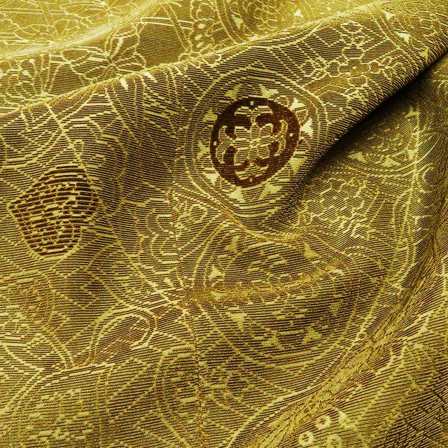 コート 道中着 着物 中古 正絹 斉藤三才 輪奈織 ビロード 植物模様 鳥  