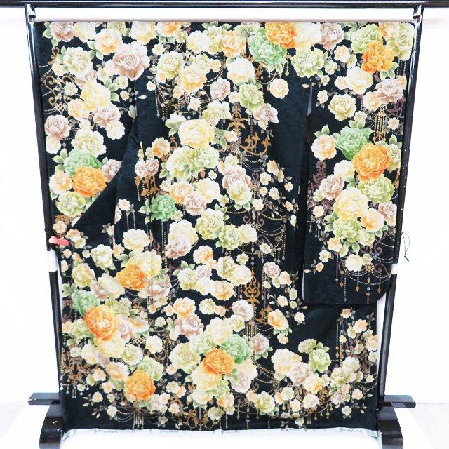 振袖 着物 未使用 正絹 SEIKO MATSUDA 松田聖子 薔薇模様 バラ 地模様