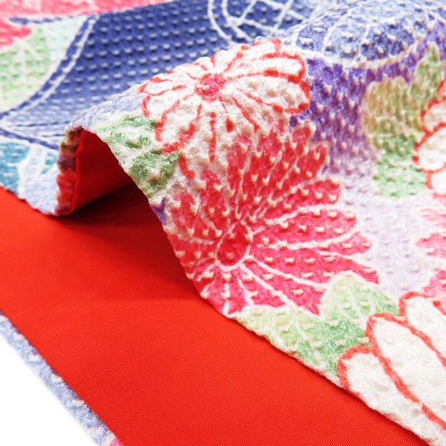 振袖 襦袢 2点 セット 着物 中古 正絹 きぬたや 絞り 花模様 御車 多色