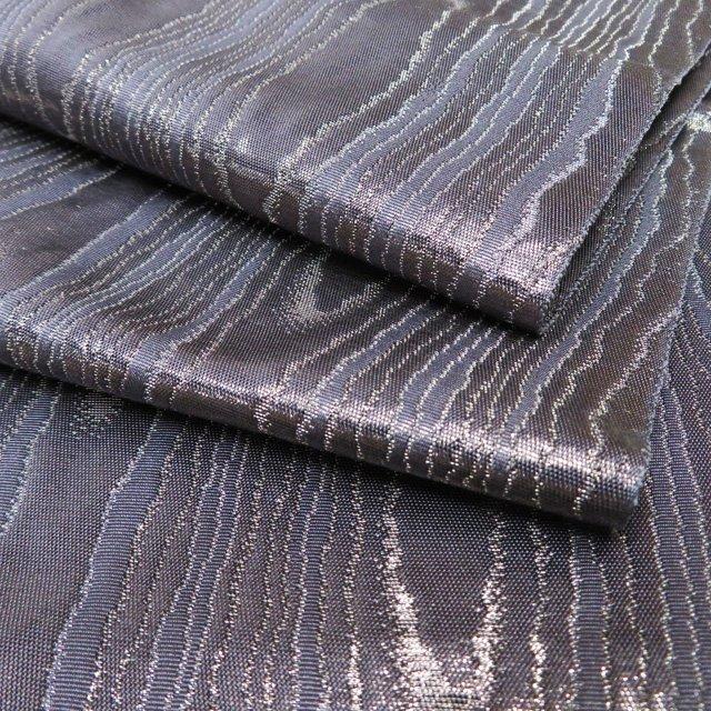 半幅帯 中古 リサイクル 正絹 カジュアル 仕立て上がり 全通 木目模様  