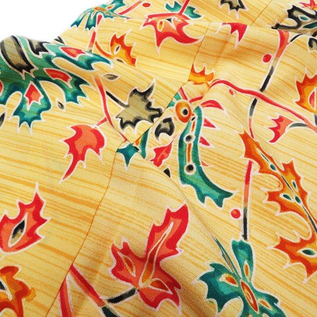 小紋 着物 中古 正絹 袷 カジュアル 植物文様 花模様 不言色 多色 身丈166.5cm 裄66cm L トール きもの北條 A1106-7 小紋 着物 中古 正絹 袷 カジュアル 植物文様 花模様 不言色 多色 身丈