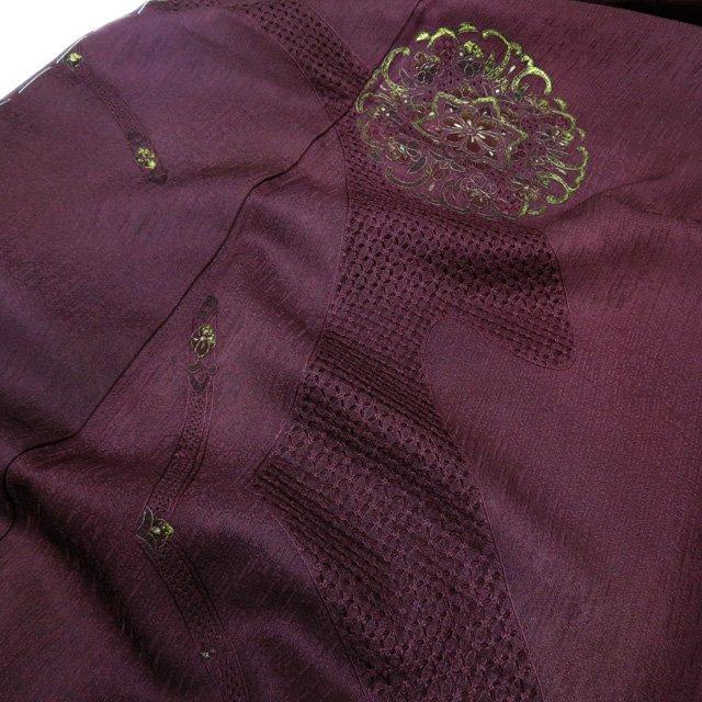 付下げ 付け下げ 訪問着 着物 未使用 正絹 袷 汕頭刺繍 スワトウ 花紋  