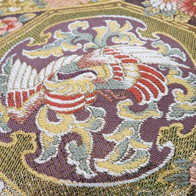 袋帯 中古 リサイクル 正絹 フォーマル 仕立て上がり 花鳥模様 花紋 華