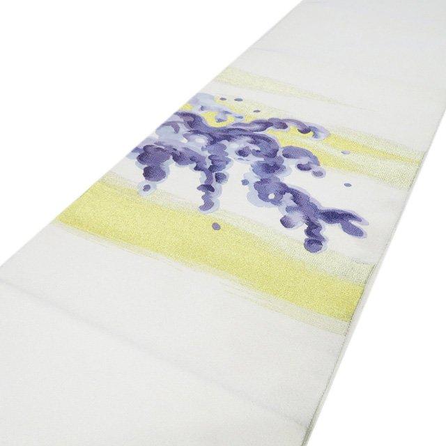 袋帯 中古 リサイクル フォーマル 仕立て上がり お太鼓柄 綴れ 人間国宝 木村雨山画 波 銀通し 灰白色 多色 金 きもの北條 A1111-9 袋帯 中古 リサイクル フォーマル 仕立て上がり お太鼓柄 綴れ 人間