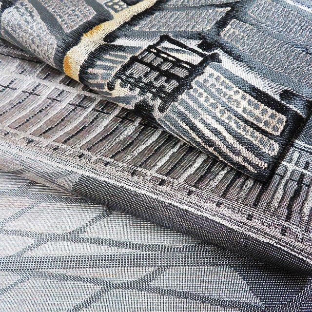 袋帯 未使用 正絹 フォーマル 仕立て上がり 京都 風景 町家 格子 敷石  