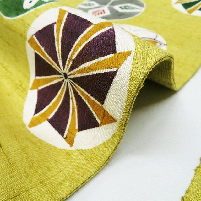 開き名古屋帯 なごや帯 中古 リサイクル 正絹 紬地 カジュアル 仕立て  