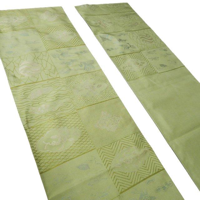 袋帯 中古 リサイクル 正絹 カジュアル 仕立て上がり 六通 洛風林 黄浅  