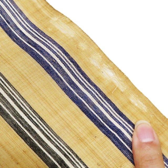 芭蕉布 反物 素材 未仕立て 縦縞模様 枯色 多色 きもの北條 A1113-4  