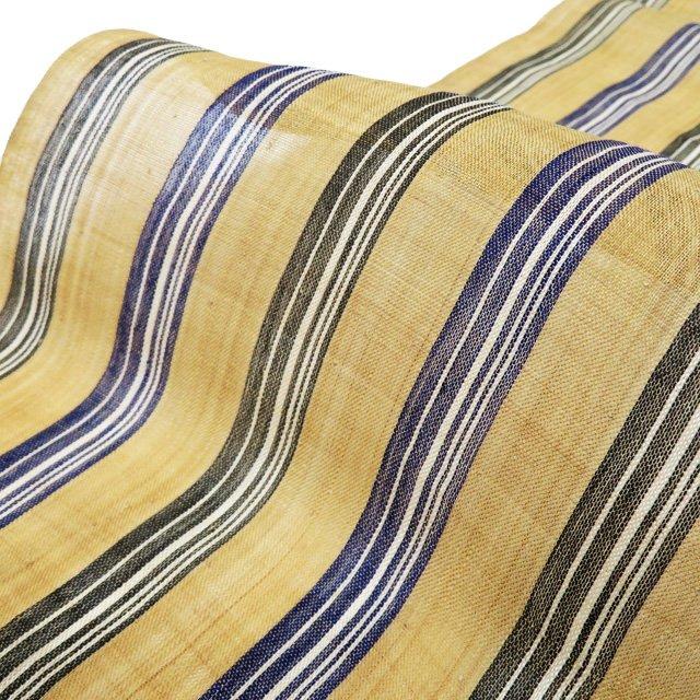 芭蕉布 反物 素材 未仕立て 縦縞模様 枯色 多色 きもの北條 A1113-4  