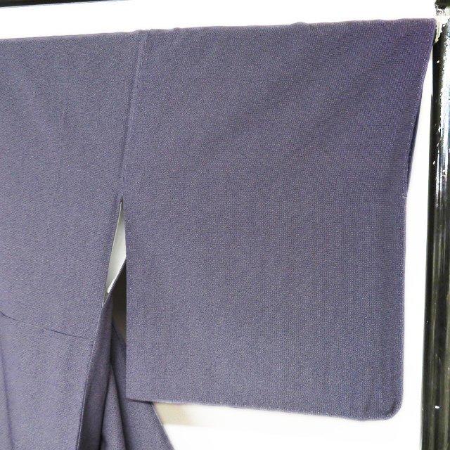小紋 江戸小紋 着物 中古 正絹 袷 カジュアル 角通し 深紫色 身丈166cm