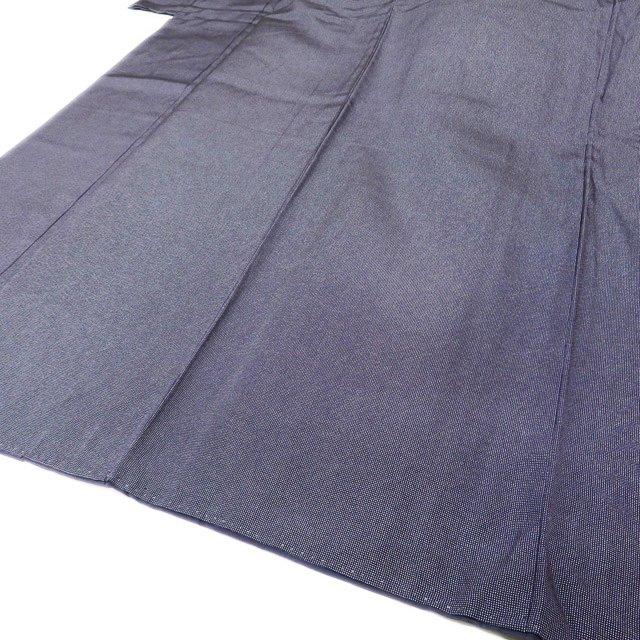 小紋 江戸小紋 着物 中古 正絹 袷 カジュアル 角通し 深紫色 身丈166cm 裄68cm L トール きもの北條 A1116-2 小紋 江戸小紋 着物 中古 正絹 袷 カジュアル 角通し 深紫色 身丈166cm