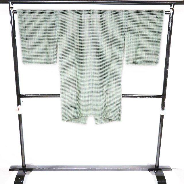 道行コート コート 着物 正絹 未使用 雄山 落款 青木間道 先染織