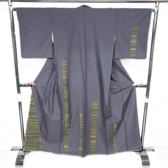 紬 着物 中古 正絹 袷 セミフォーマル 鼠色 多色 身丈161cm 裄65cm M きもの北條 A1122-3 紬 着物 中古 正絹 袷 セミフォーマル 鼠色 多色 身丈161cm 裄65cm M