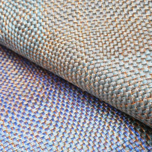 リバーシブル ふくれ織 全通 袋帯 銀糸 モダン 未使用品 正絹