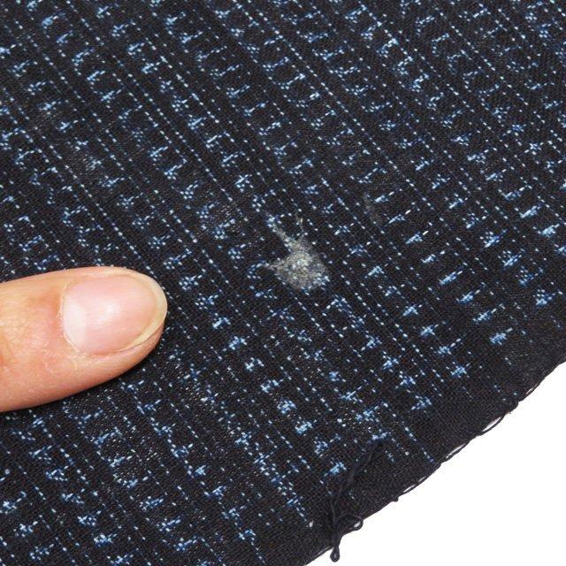 特選　反物 着物 未仕立て 新古品 木綿 カジュアル 久留米絣 久留米かすり 天然藍染 人間国宝 森山虎雄 濃紺色 きもの北條 A1139-16の画像