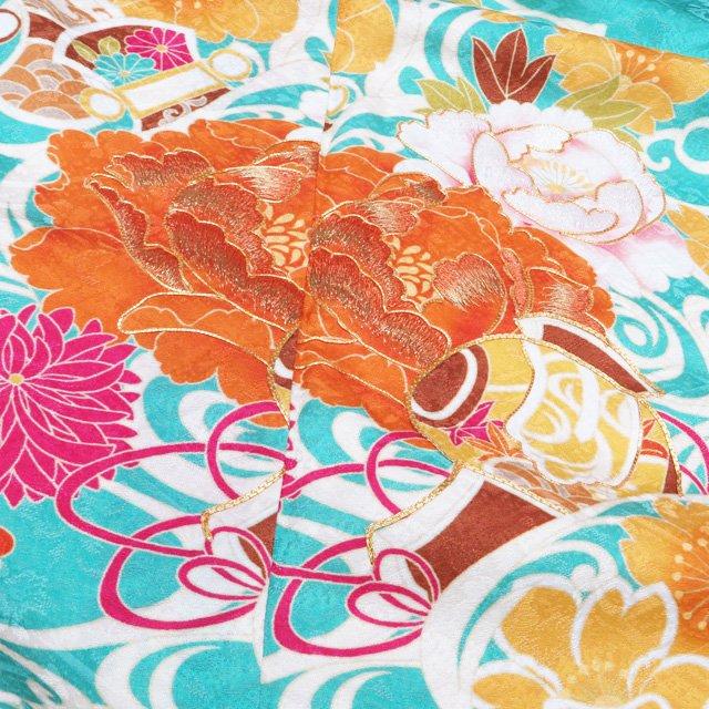 半額 振り袖 金駒刺繍 桜 松 花車 宝尽くし 裄71 トールサイズ Y1157 楽天市場】【 中古 】 振袖 着物 リサイクル 正絹 フォーマル 金