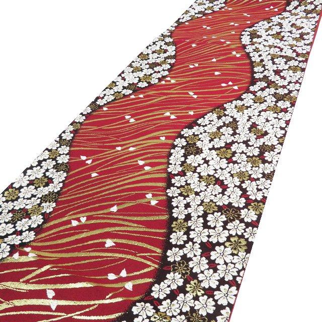 袋帯 振袖用 中古 リサイクル 正絹 フォーマル 仕立て上がり 六通 花模様 桜 箔糸 銀通し 黒色 銀 きもの北條 A1159-9 袋帯 振袖用 中古 リサイクル 正絹 フォーマル 仕立て上がり 六通 花