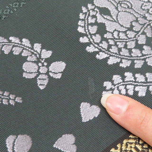 特選 名古屋帯 なごや帯 中古 リサイクル 正絹 カジュアル 仕立て上がり 博多織 縦段模様 植物文様 御納戸茶色 多色 きもの北條 A1160-7 特選 名古屋帯 なごや帯 中古 リサイクル 正絹 カジュアル 仕立て