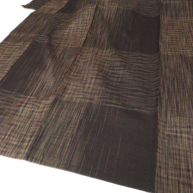 紬 着物 中古 正絹 単衣 カジュアル 焦茶色 茶系色 身丈168cm 裄66cm L トール きもの北條 A1163-16 紬 着物 中古 正絹 単衣 カジュアル 焦茶色 茶系色 身丈168cm 裄66cm L