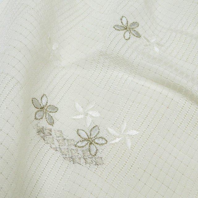 夏物 付下げ 付け下げ 訪問着 着物 未使用 未仕立て 仮絵羽 フォーマル 刺繍 花の図 生成色 多色 金糸 きもの北條 A1163-7 夏物 付下げ 付け下げ 訪問着 着物 未使用 未仕立て 仮絵羽 フォーマル