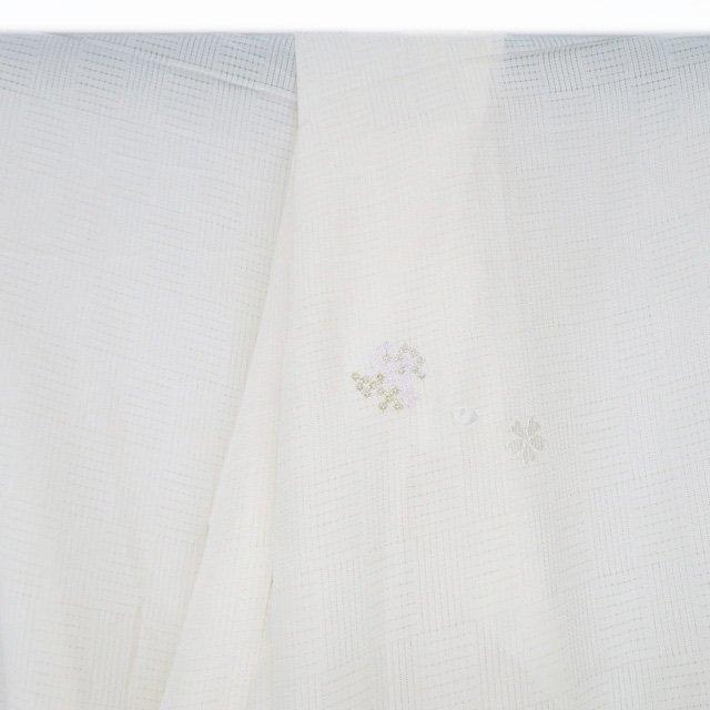 夏物 付下げ 付け下げ 訪問着 着物 未使用 未仕立て 仮絵羽 フォーマル 刺繍 桜模様 生成色 多色 金糸 きもの北條 A1163-9 夏物 付下げ 付け下げ 訪問着 着物 未使用 未仕立て 仮絵羽 フォーマル