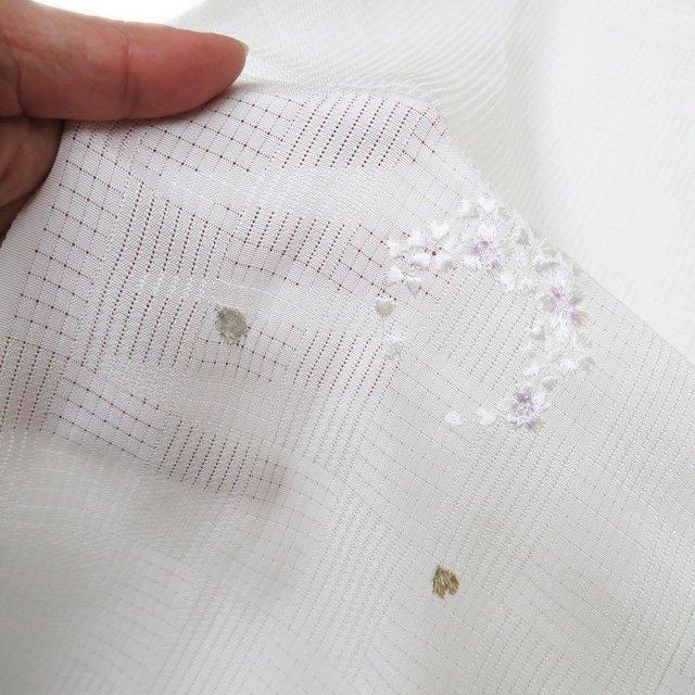 夏物 付下げ 付け下げ 訪問着 着物 未使用 未仕立て 仮絵羽 フォーマル 刺繍 桜模様 生成色 多色 金糸 きもの北條 A1163-9 夏物 付下げ 付け下げ 訪問着 着物 未使用 未仕立て 仮絵羽 フォーマル