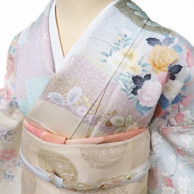 訪問着 着物 中古 正絹 袷 紋付き 作家物 落款 絞り 花の図 金通し マルチカラー 多色 身丈161.5cm 裄66cm M きもの北條 A1166-5 訪問着 着物 中古 正絹 袷 紋付き 作家物 落款 絞り 花の図 金通し
