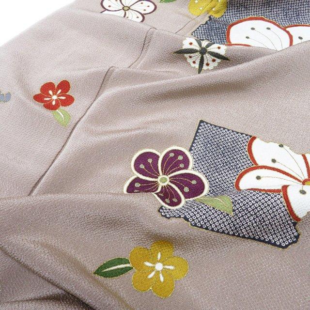 付下げ 付け下げ 訪問着 着物 中古 正絹 縮緬地 袷 金駒刺繍 花の図 梅