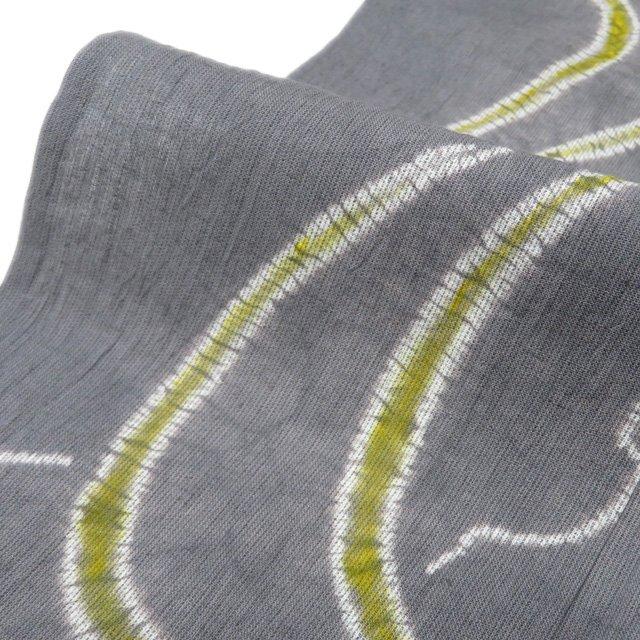夏物 訪問着 着物 未使用 綿麻 セミフォーマル 絞り染め 反端