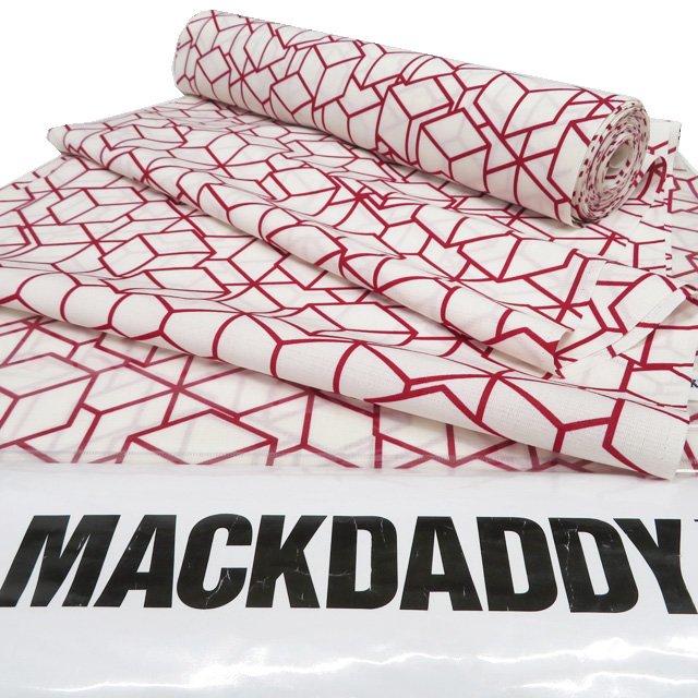 夏物 反物 小紋 浴衣 着物 未仕立て 新古品 セオアルファ カジュアル MACKDADDY 幾何学模様 白色 赤色 きもの北條 A1173-12 夏物 反物 小紋 浴衣 着物 未仕立て 新古品 セオアルファ カジュアル