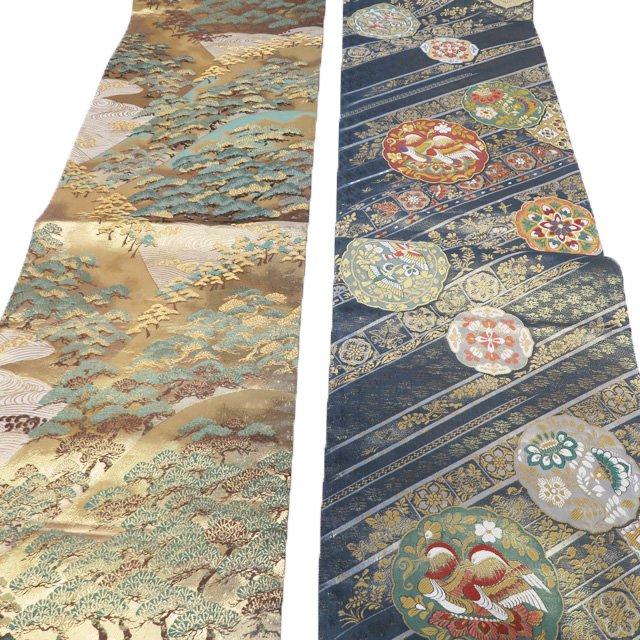 袋帯 中古 リサイクル 正絹 フォーマル 仕立て上がり 全通 琳派桐生松紋 箔糸 多色 金 きもの北條 A1175-12 袋帯 中古 リサイクル 正絹 フォーマル 仕立て上がり 全通 琳派桐生松