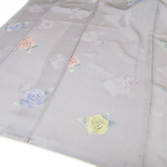 小紋 着物 中古 正絹 袷 カジュアル 花模様 地模様 バラ 薔薇 薄色 多色 身丈166.5cm 裄69.5cm L トール きもの北條 A1176-7 小紋 着物 中古 正絹 袷 カジュアル 花模様 地模様 バラ 薔薇 薄色 多