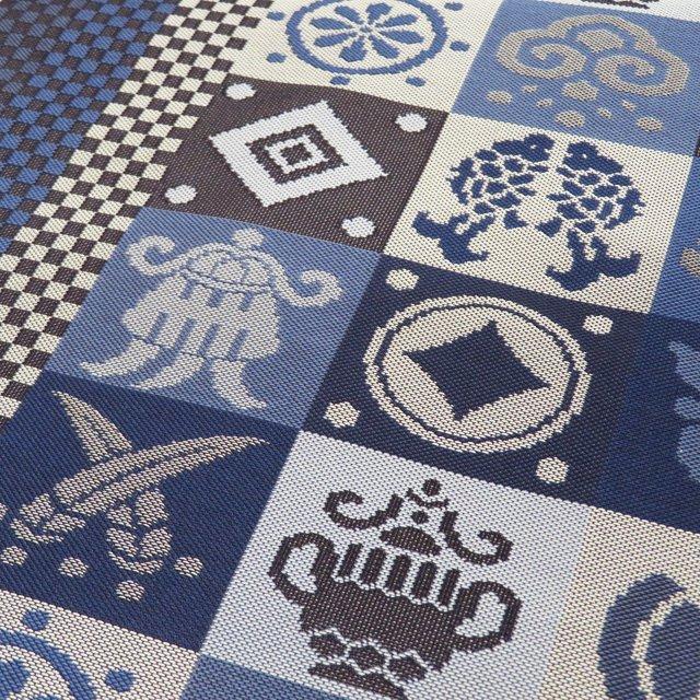 名古屋帯 なごや帯 中古 リサイクル 正絹 カジュアル 仕立て上がり 全通 市松模様 宝物 紺系色 多色 きもの北條 A1178-18 名古屋帯 なごや帯 中古 リサイクル 正絹 カジュアル 仕立て上がり 全